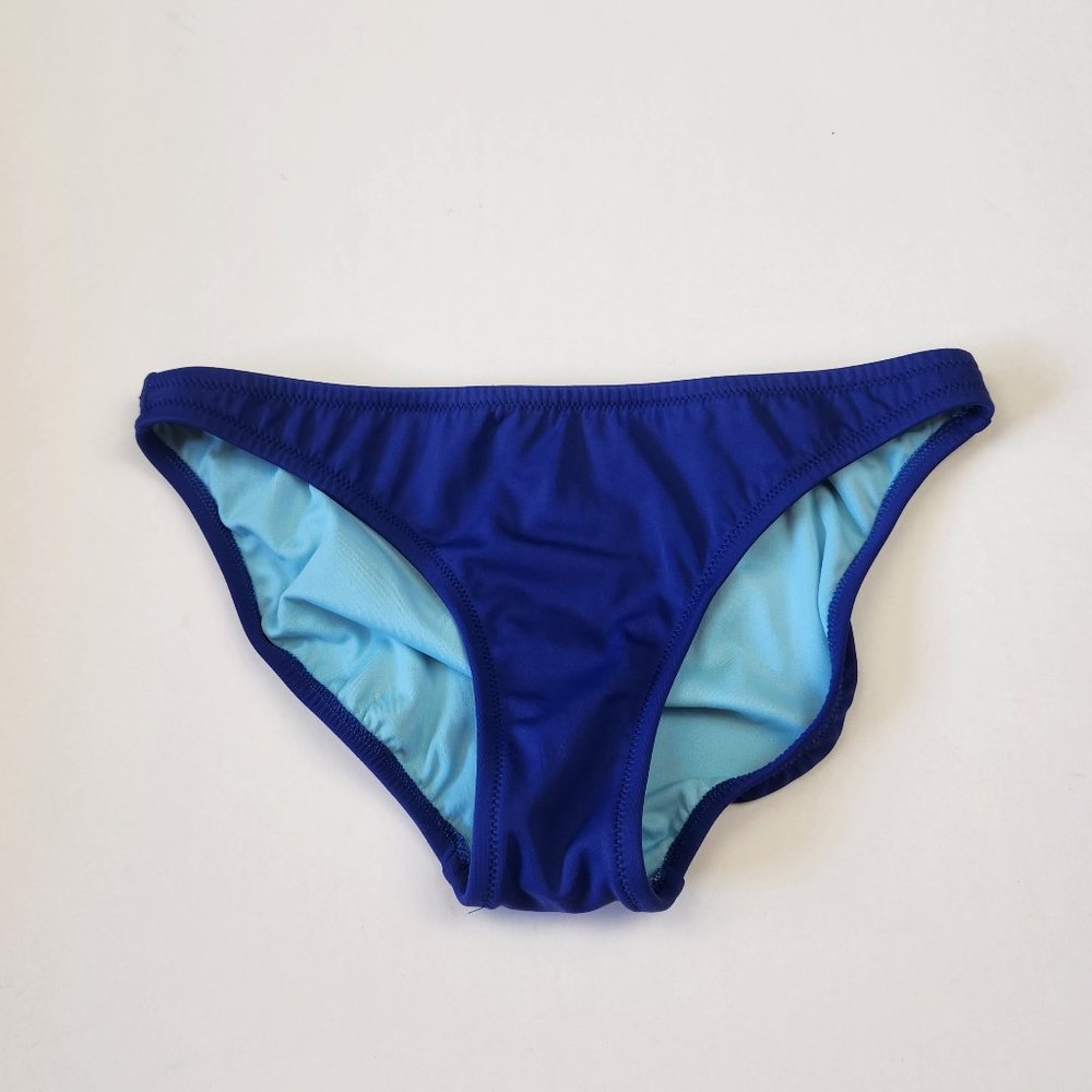 J. Crew Blue Low Rise Bikini Bottoms sz M